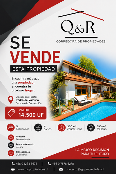 Venta hermosa casa Sector Pedro de Valdivia , Concepcion