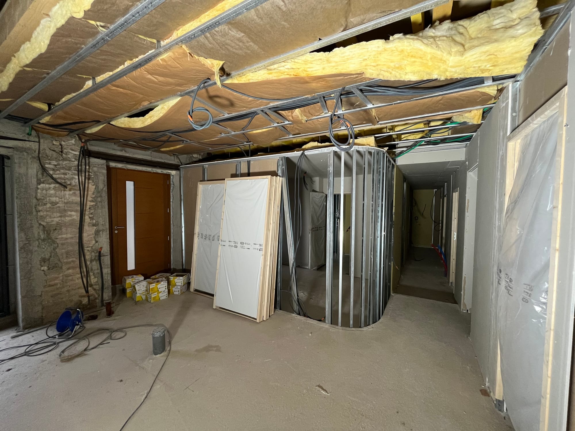 Travaux de plâtrerie