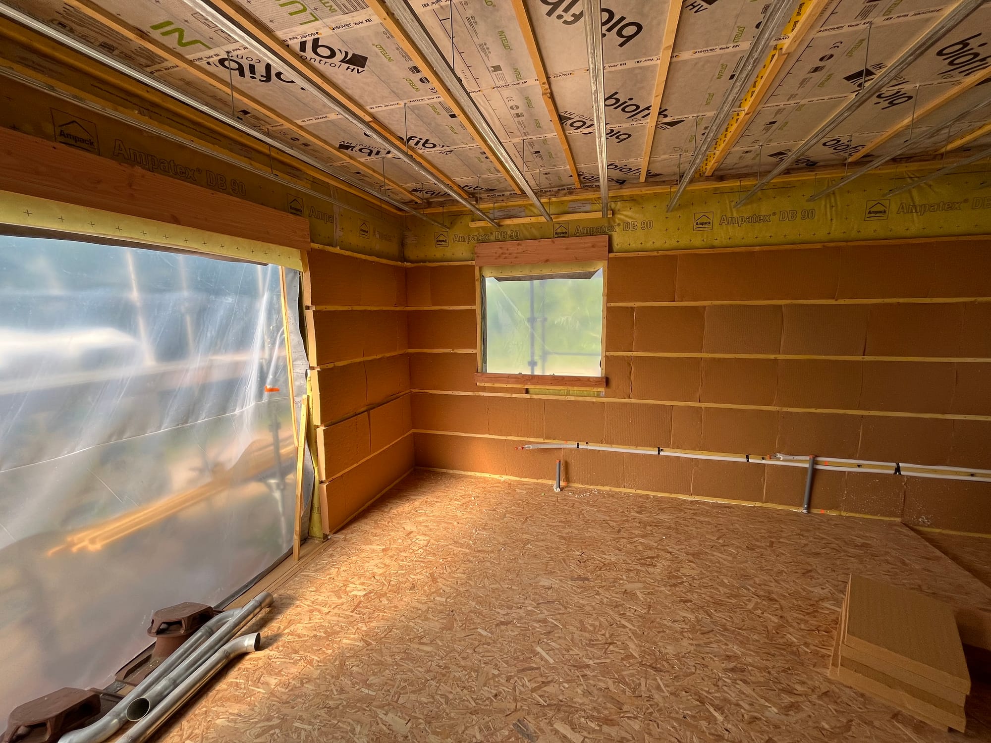 Isolation laine de bois et ouate de cellulose