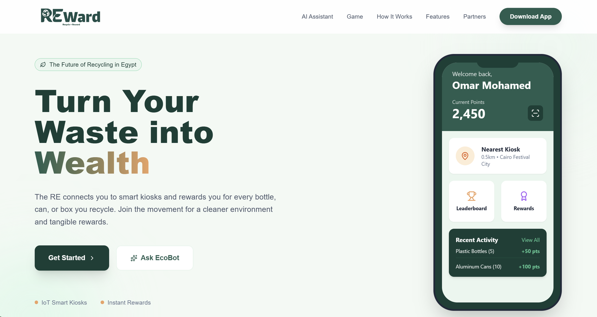 The RE Platform Landing Page