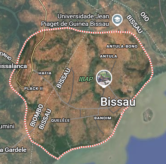 Mapa e Bairros de Bissau