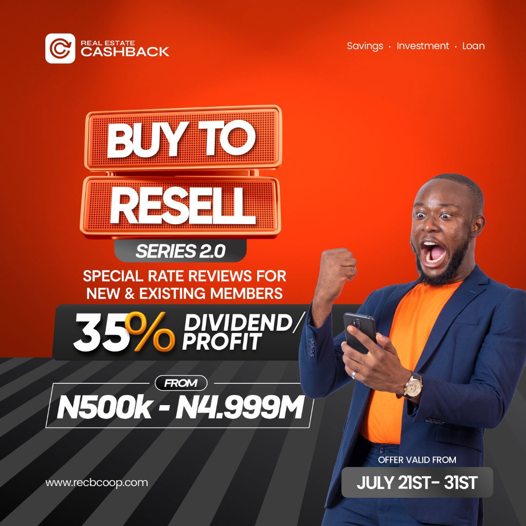 REAL ESTATE CASHBACK (BUY TO RESELL)