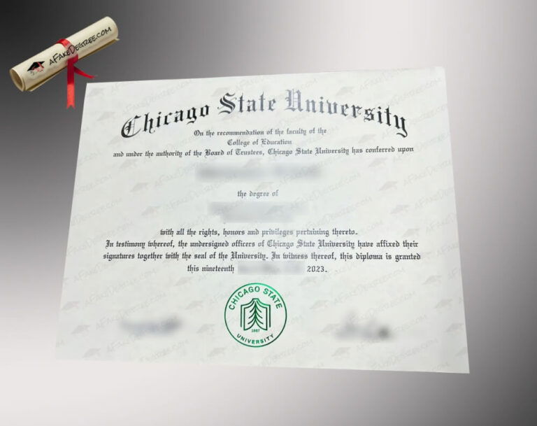 Buy fake Chicago State University diploma