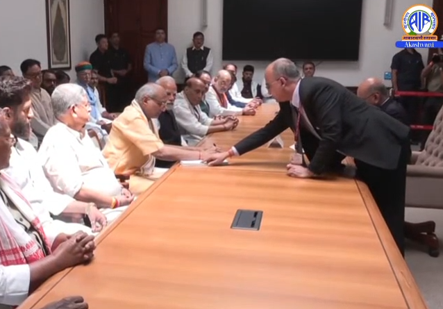 NDA’s VP Candidate C P Radhakrishnan Files Nomination, Pays Tributes at Prerna Sthal