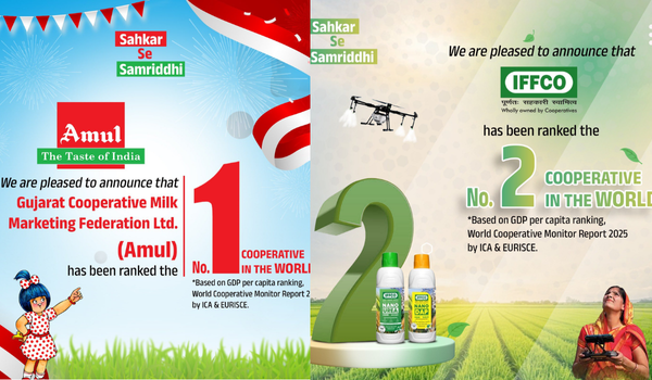 IFFCO and Amul Ranked Among World’s Top Cooperatives in ICA Global Rankings