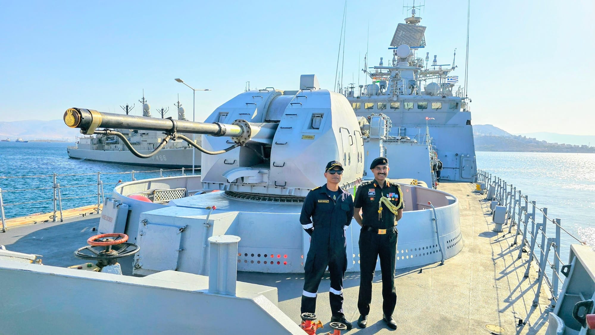 INS Trikand at Salamis Bay, Greece for Maiden India–Greece Naval Exercise