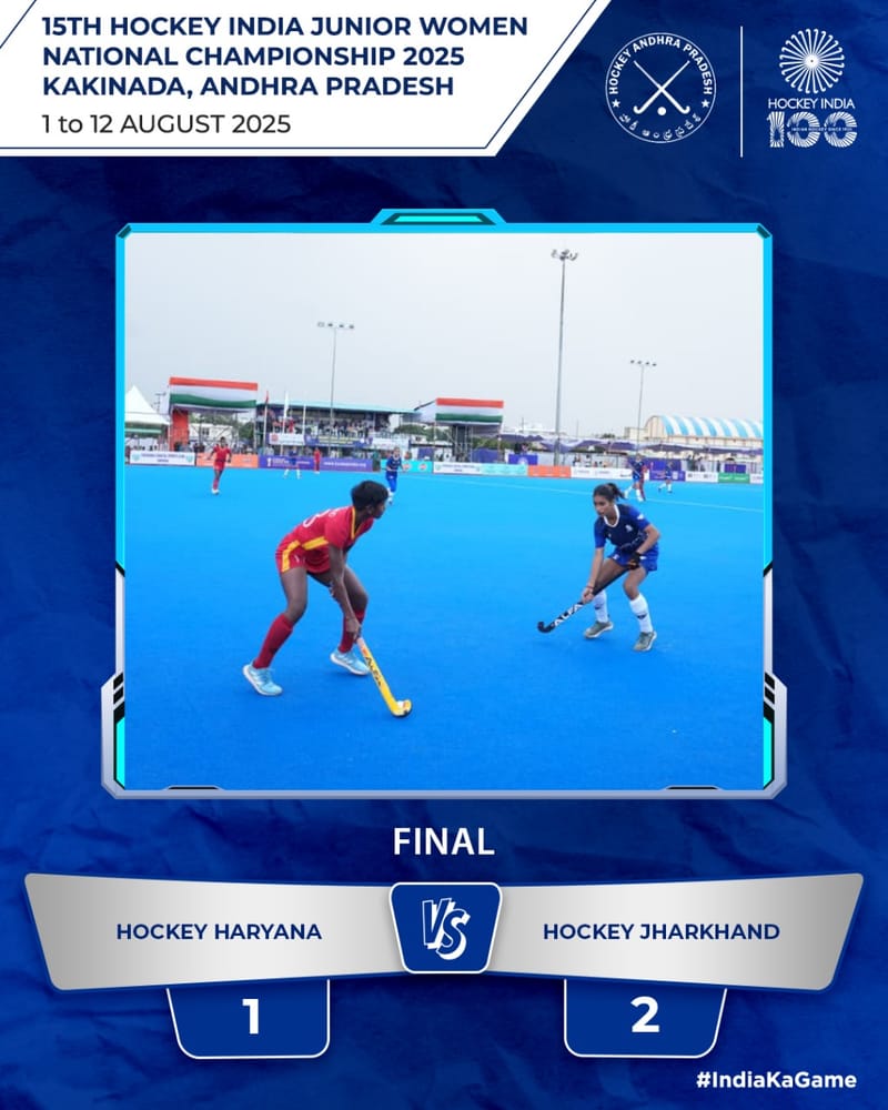 Jharkhand Women’s Hockey Team Wins 15th Junior National Championship for Second Consecutive Year