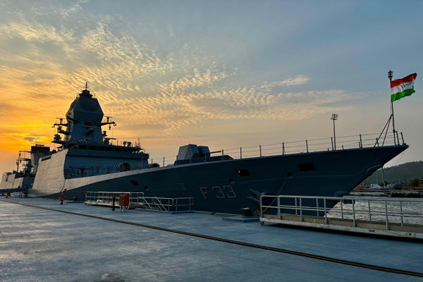 INS Nilgiri sails into Chennai Harbour for first time