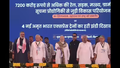 PM Launches projects worth Rs 7,200 cr, flagsoff 4 Amrit Bharat trains