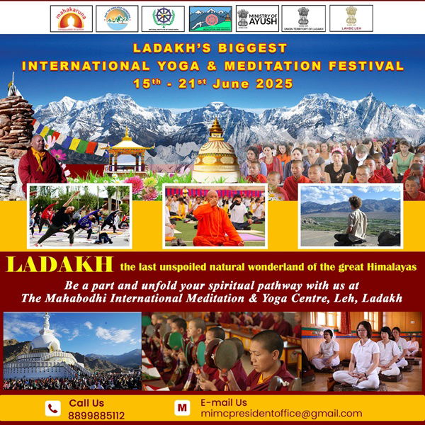 Week-long International Yoga and Meditation Festival to start from June 15 in Ladakh