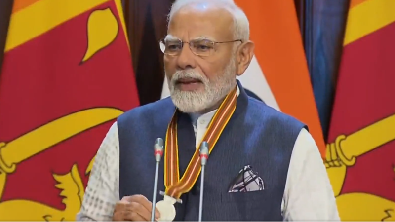 PM Modi conferred prestigious ‘Mithra Vibhushana’ medal by Sri Lanka