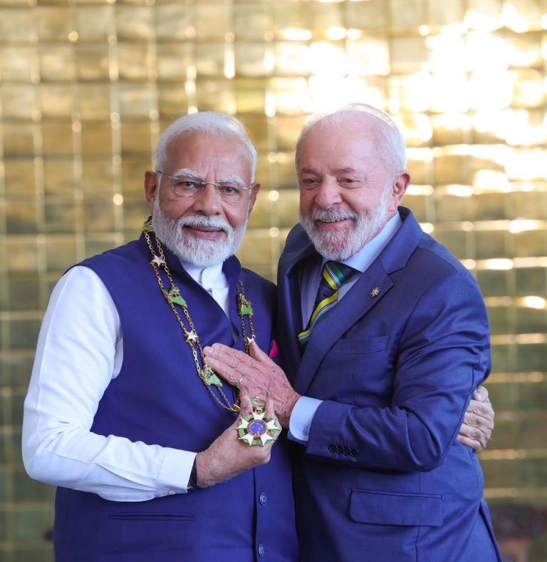 Brazil confers its highest civilian honour ‘Grand Collar of the National Order of the Southern Cross’ on PM Modi