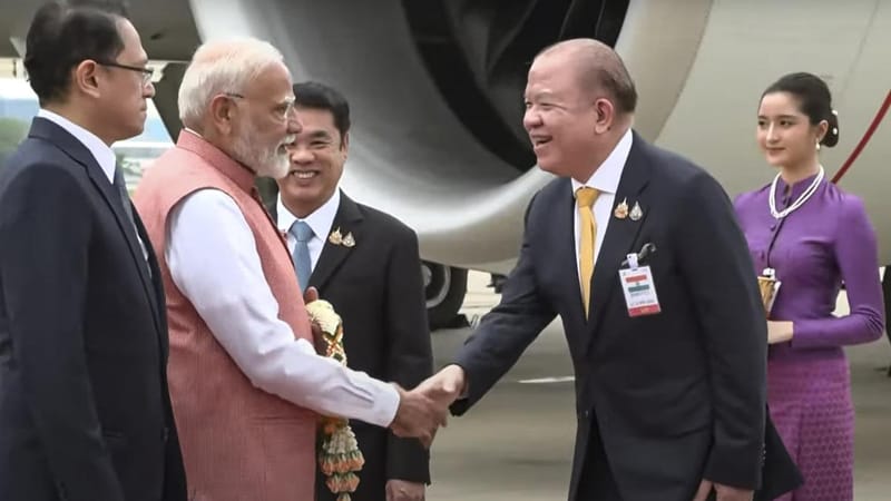 PM Modi arrives in Thailand to attend BIMSTEC summit