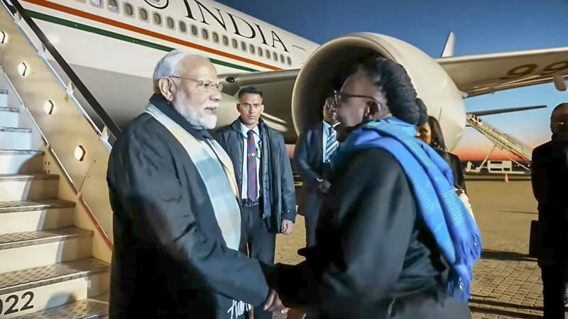 Namibia a ‘valued and trusted partner’ in Africa: PM Modi as he arrives in Namibia