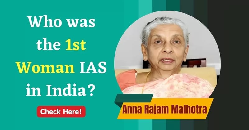 Who was the First Woman IAS Officer of India