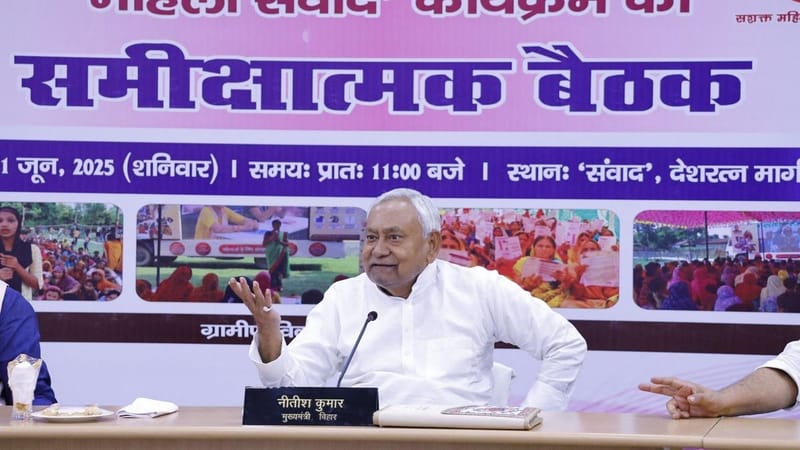 Nitish Kumar increases pension to ₹1,100 per month from ₹400