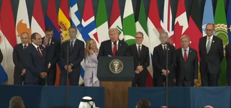 US President and Leaders of Egypt, Qatar and Turkey Sign Declaration to End War and Bring Peace to Gaza