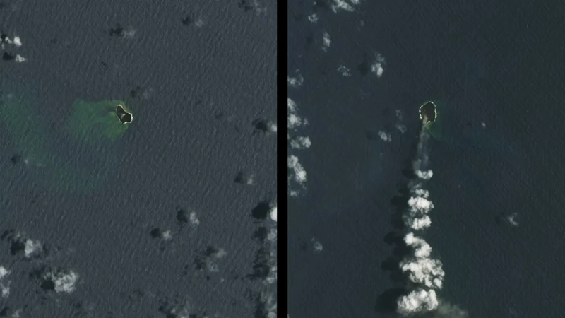 New Tongan Island Forged By Volcanic Eruption Just Had A Hefty Growth Spurt