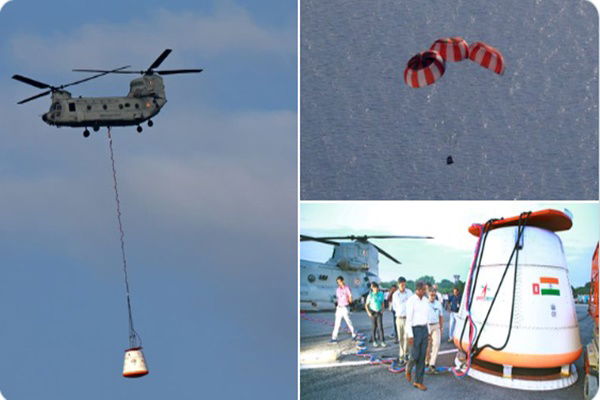 ISRO Completes First Integrated Air Drop Test for Gaganyaan Crew Recovery