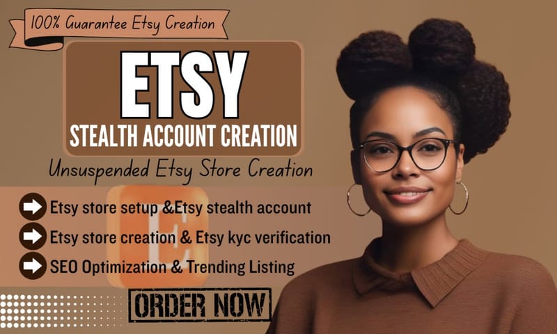 I will create a verified etsy seller account etsy selfie etsy kyc etsy setup and bank setup