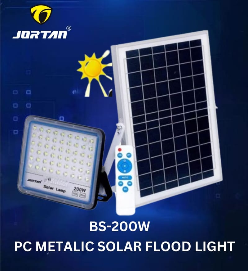 Metaaidc Solar Power BS-200W PC METALIC SOLAR FLOOD LIGHT - JORTAN UAE