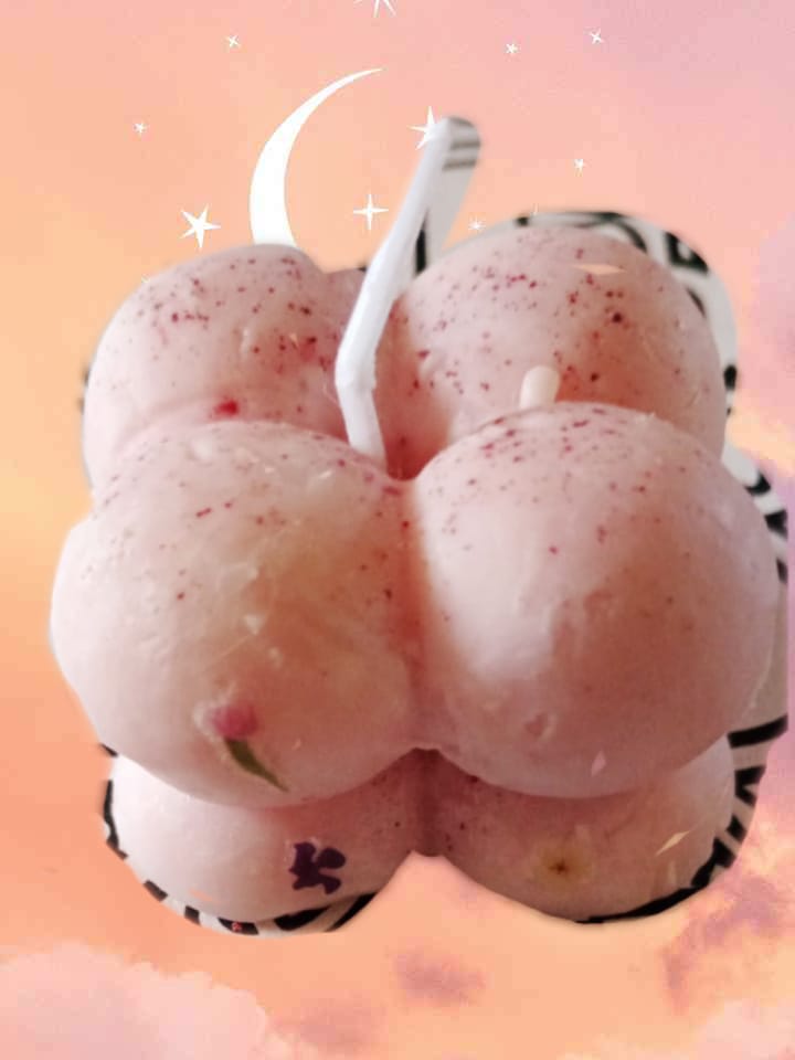 Small Handmade Bubble Candle - Pink - R30.00
