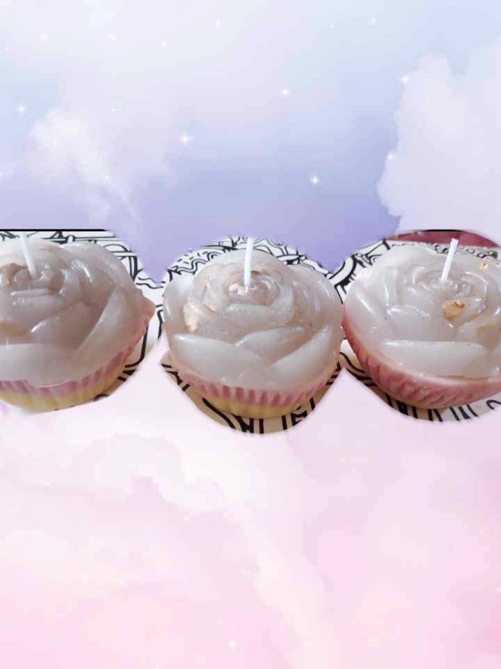 Handmade Lemon Cupcake Candles - R50.00