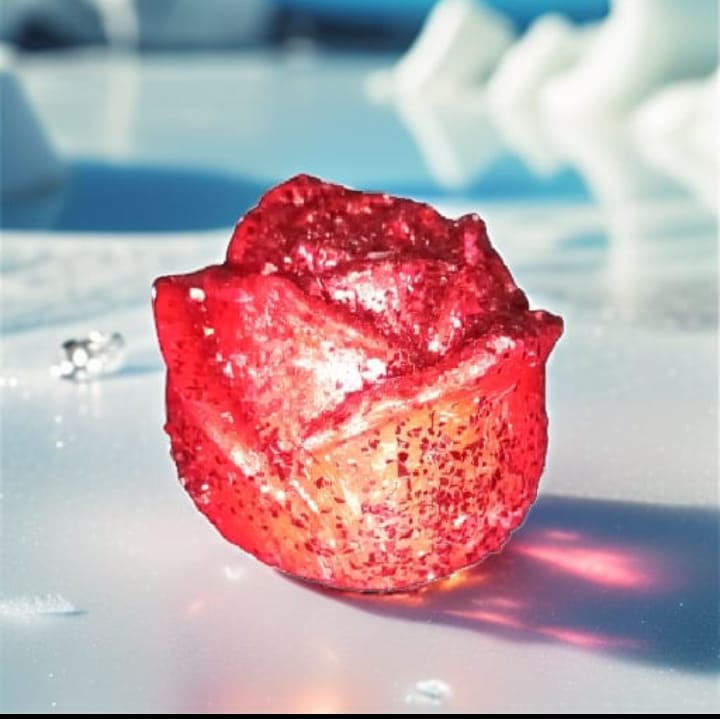 Sparkling Red Rose Paperweight - R50.00