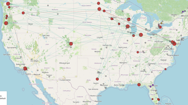 Packet Live NetRom/Node Map