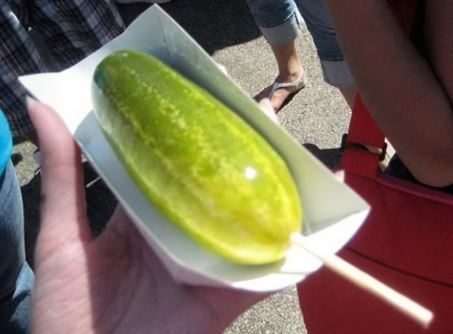 Giant Pickle on a Stick