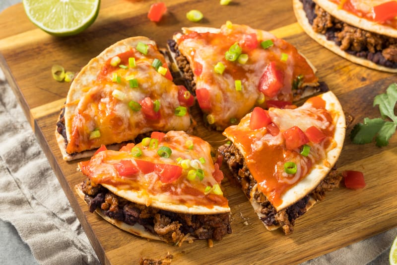 Quesadillas con carne Picada