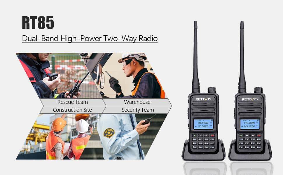 Retevis RT85 High-power Heavy-Duty HAM Two-Way Radio