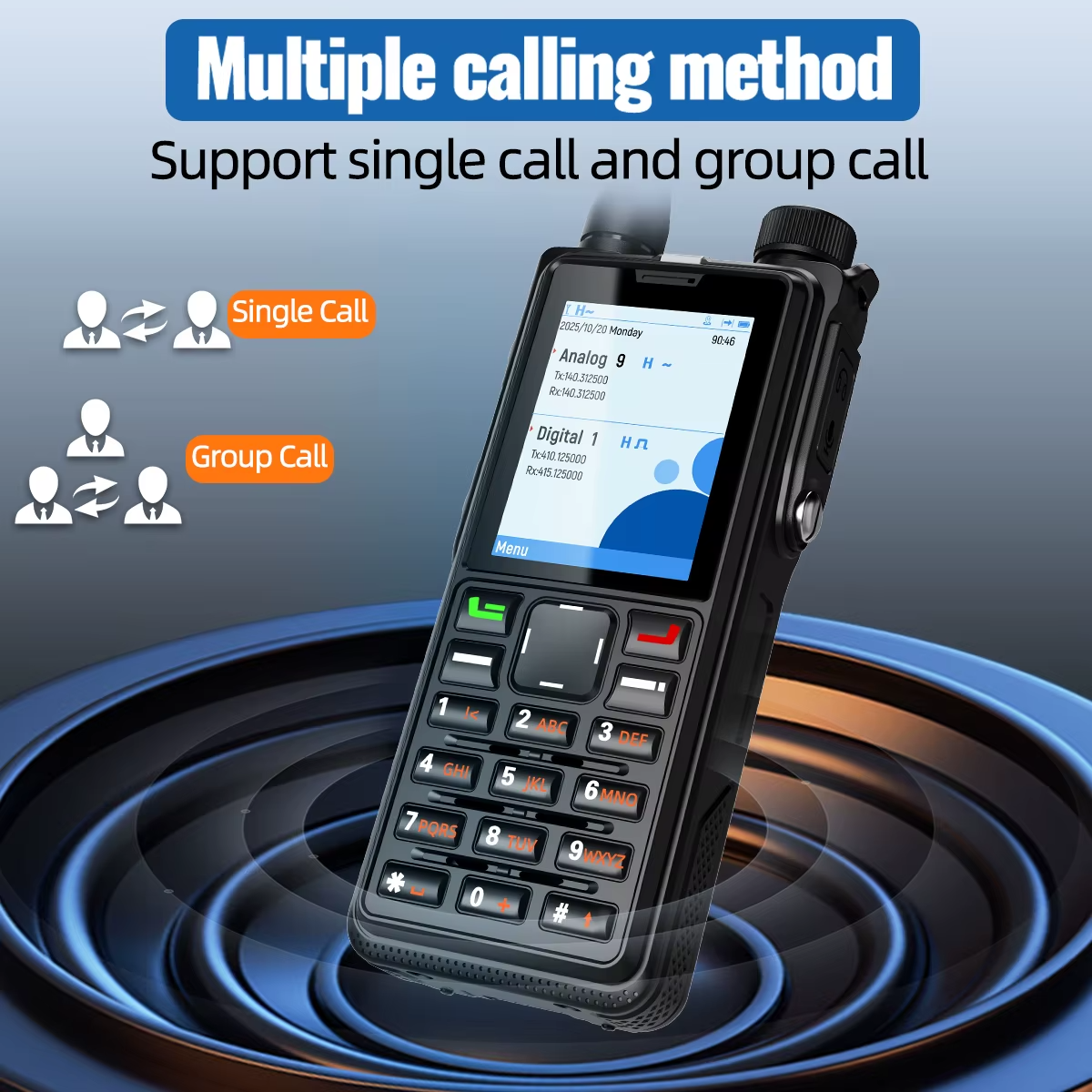 ABBREE AR-880 DMR&Analog Walkie Talkie IP67 Waterproof 10W High Power Dual Time Slot Large Screen SMS VOX Digital Ham Radio