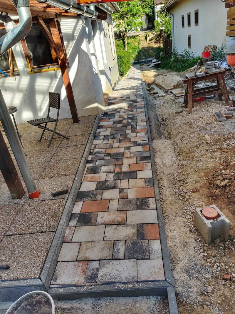 Járda és terasz térkövezés