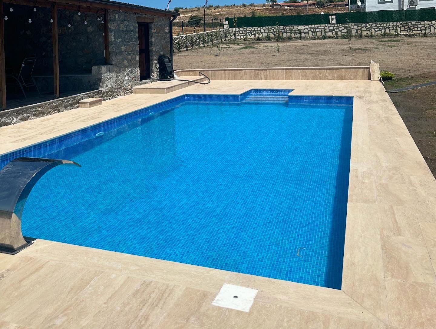 Yığma Blok %80 Betonarme Liner Kaplama Havuz Yapımı