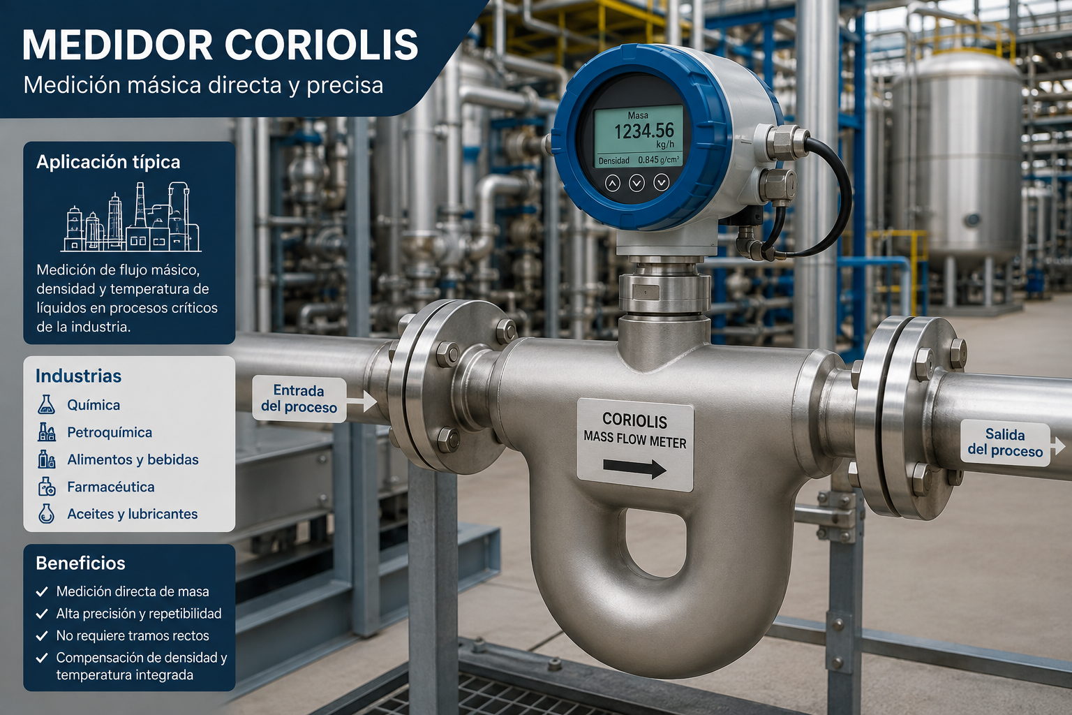 Medidor de flujo coriolis