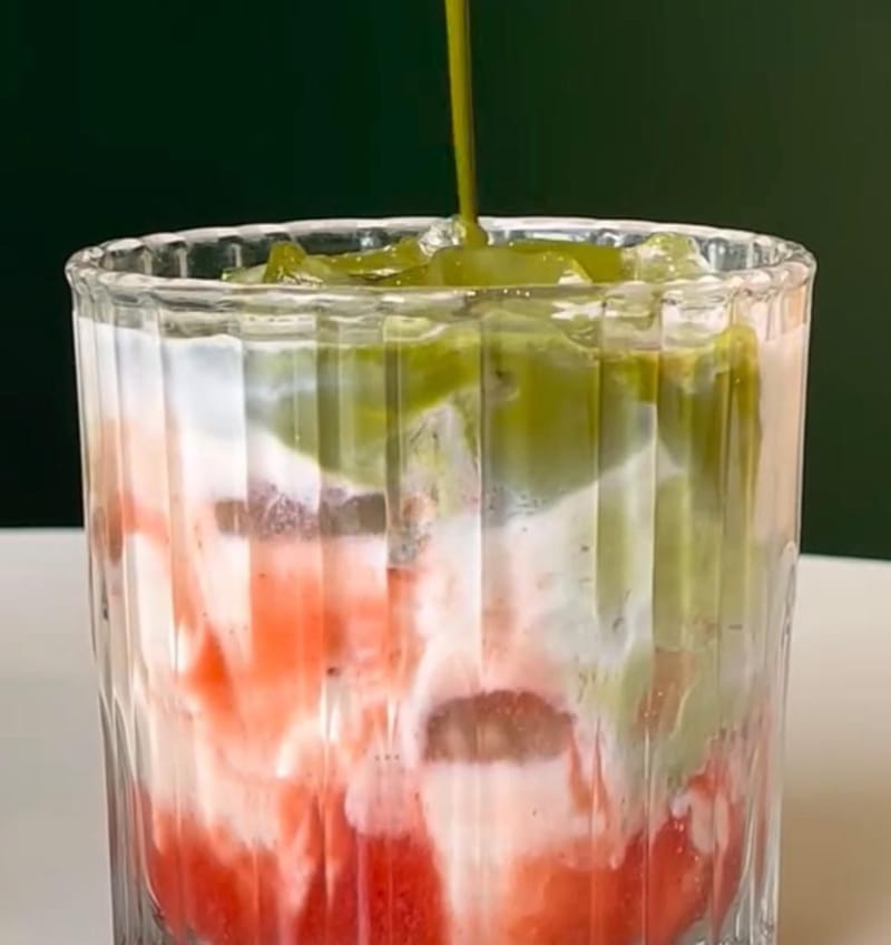 Iced Strawberry Matcha