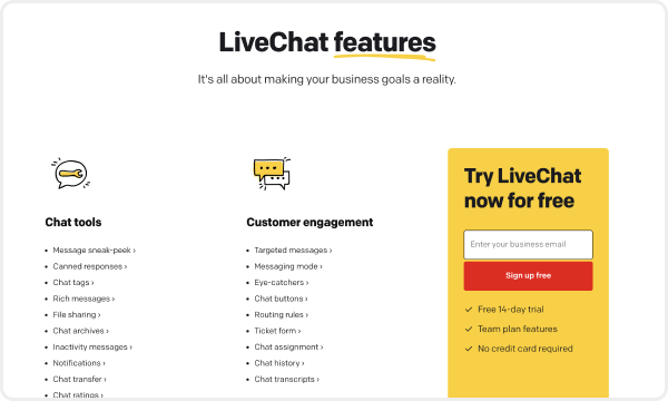 Live Chat Features to Scale Customer Engagement & Achieve Your Business Goals