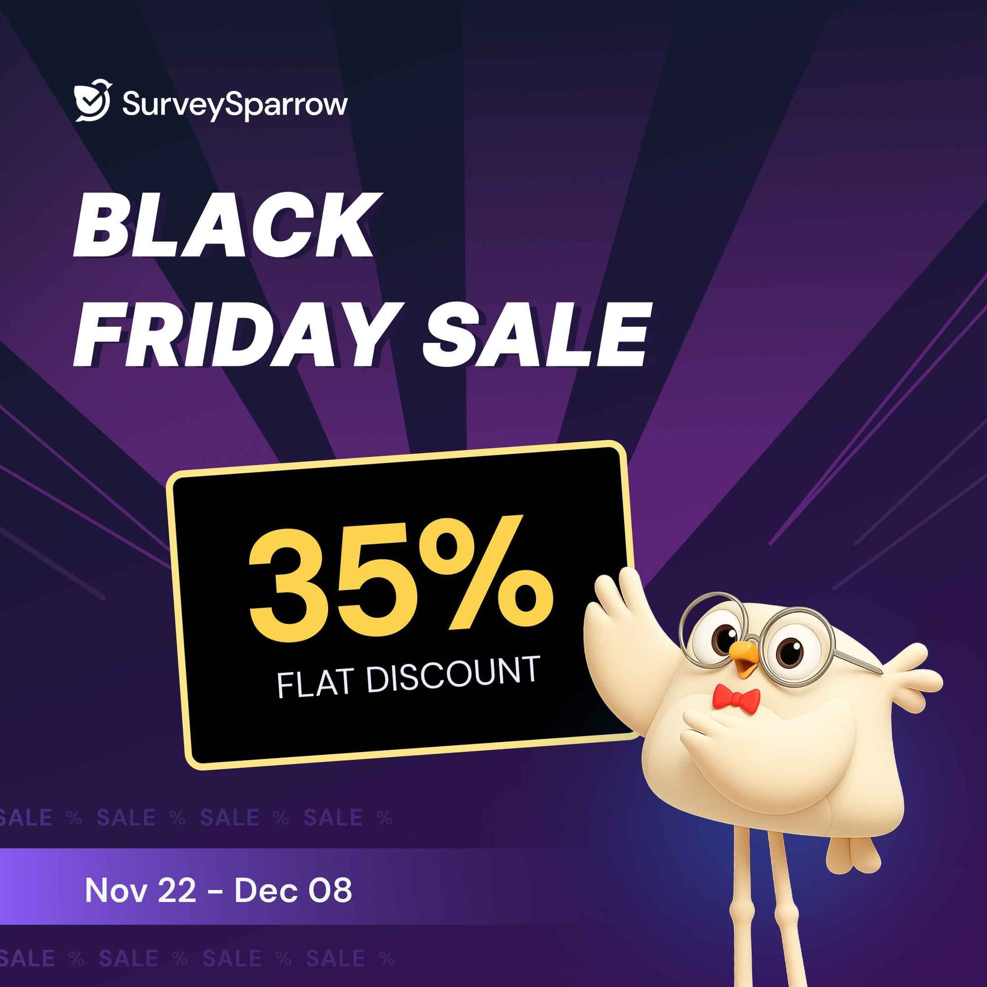 SurveySparrow Black Friday Sale: Grab 35% Off Annual Plans Now