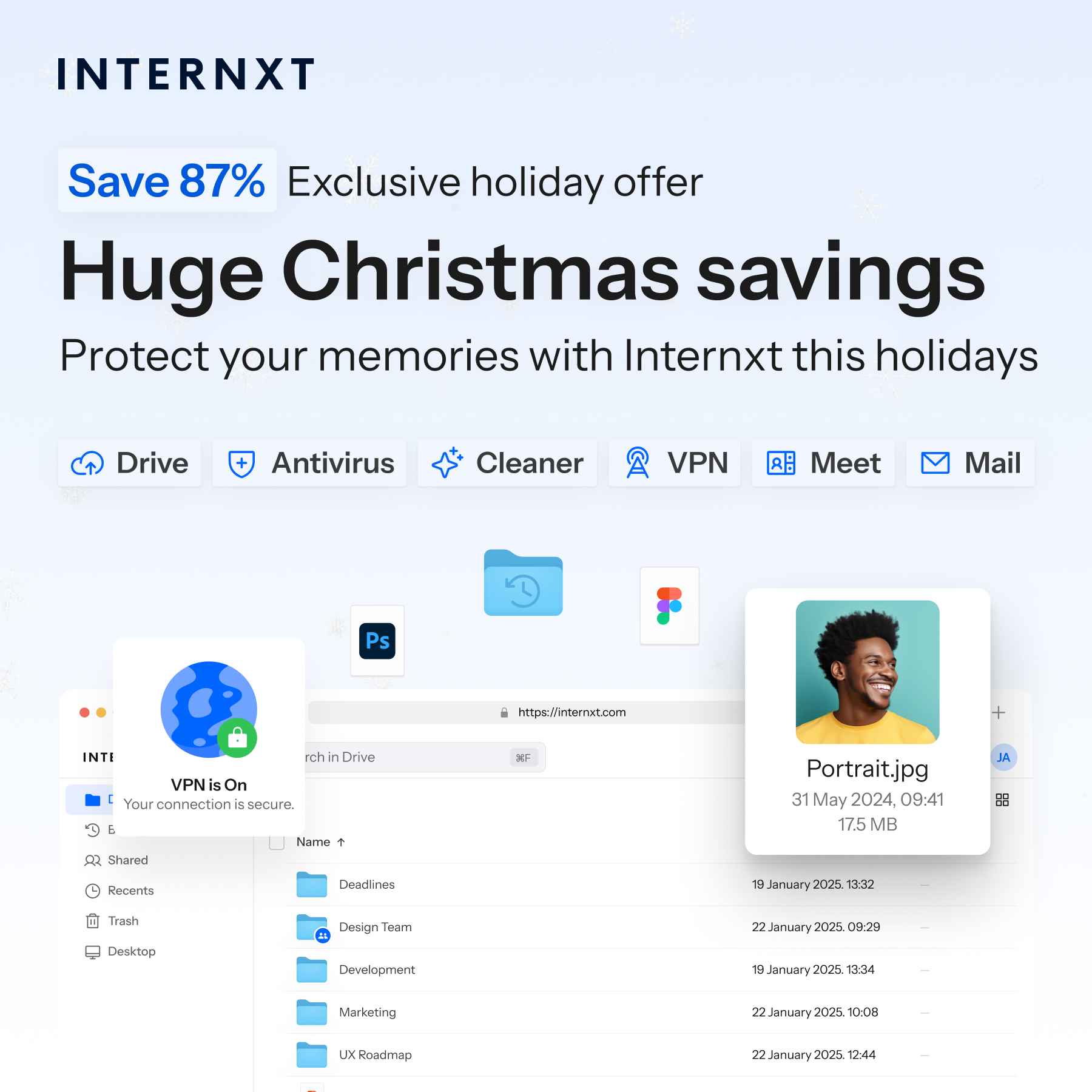 Secure Cloud Storage Sale: Unlock Internxt’s 87% Off + Christmas Gift-Card Surprise
