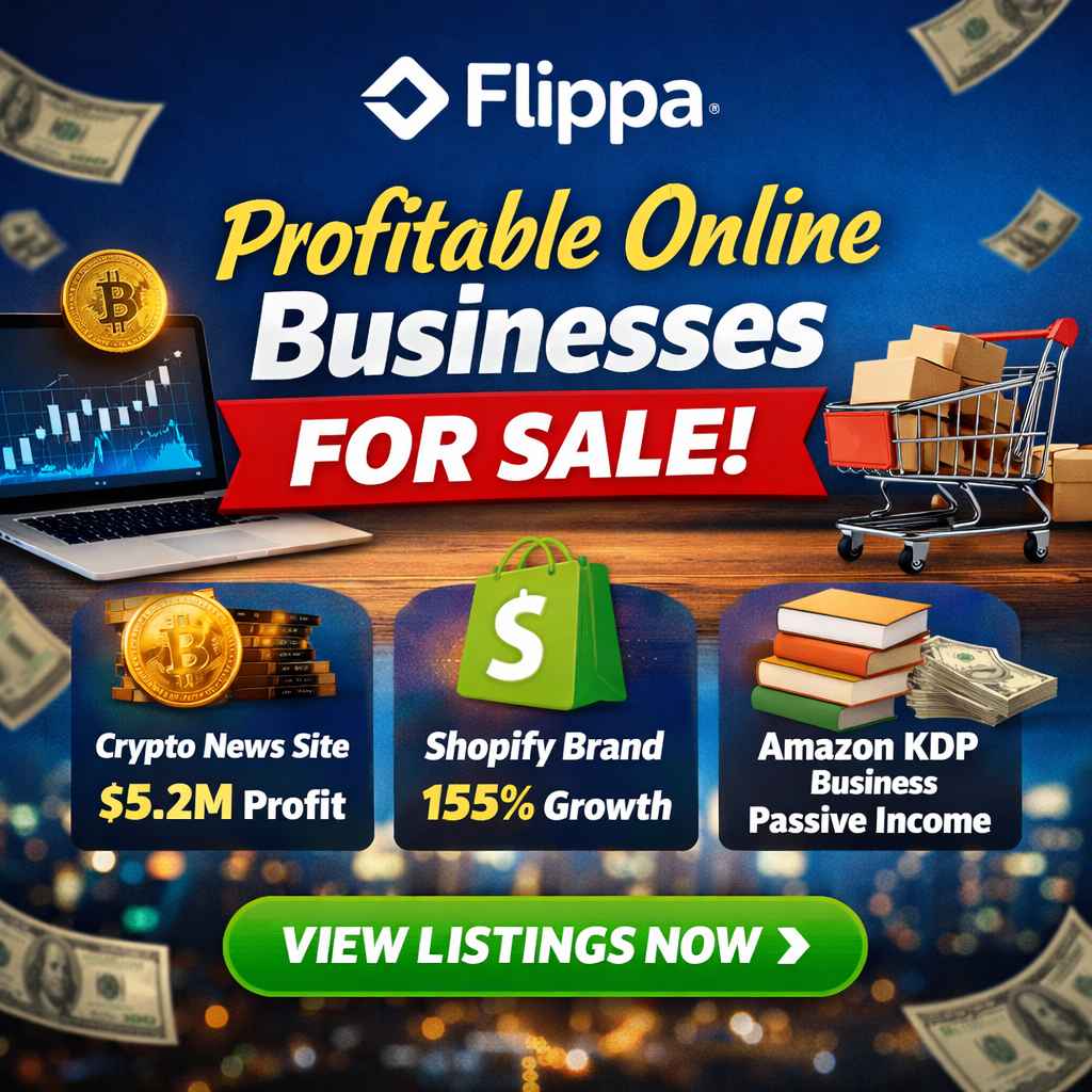 Profitable Online Businesses for Sale on Flippa: $5.2M Crypto News Site, Shopify Brand & High-Growth Digital Assets