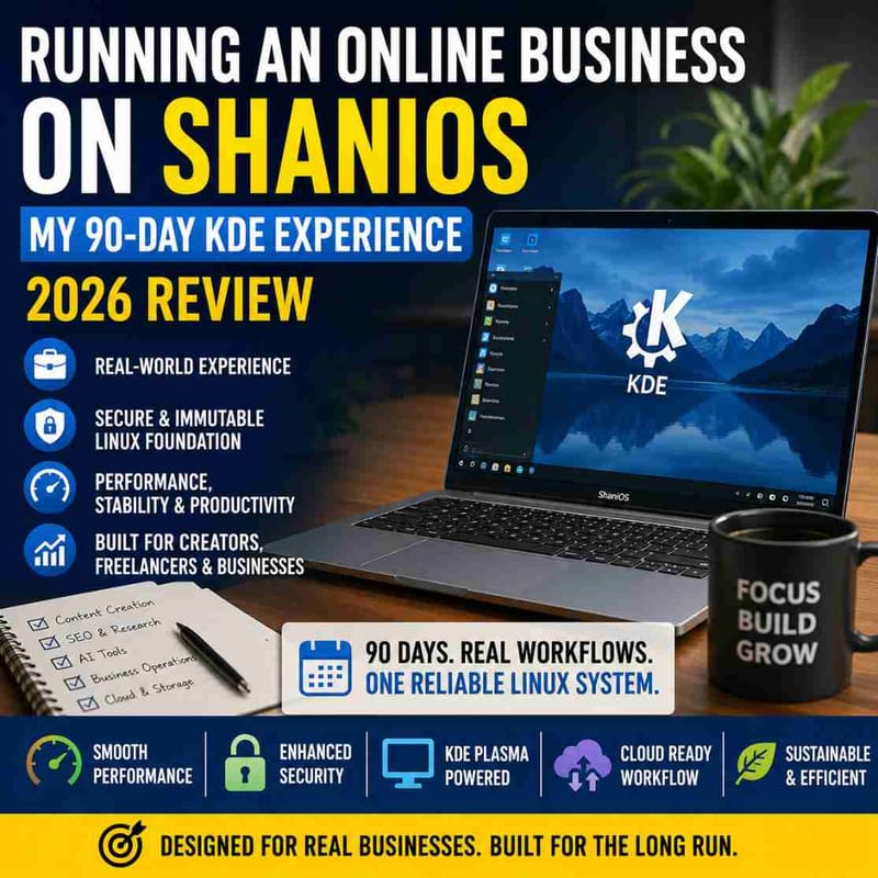 Running an Online Business on ShaniOS: My 90-Day KDE Experience (2026 Review)