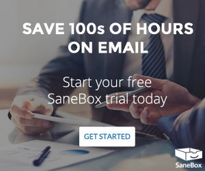 Sign up for your free trial below, and you'll get a $25 credit towards a SaneBox subscription.