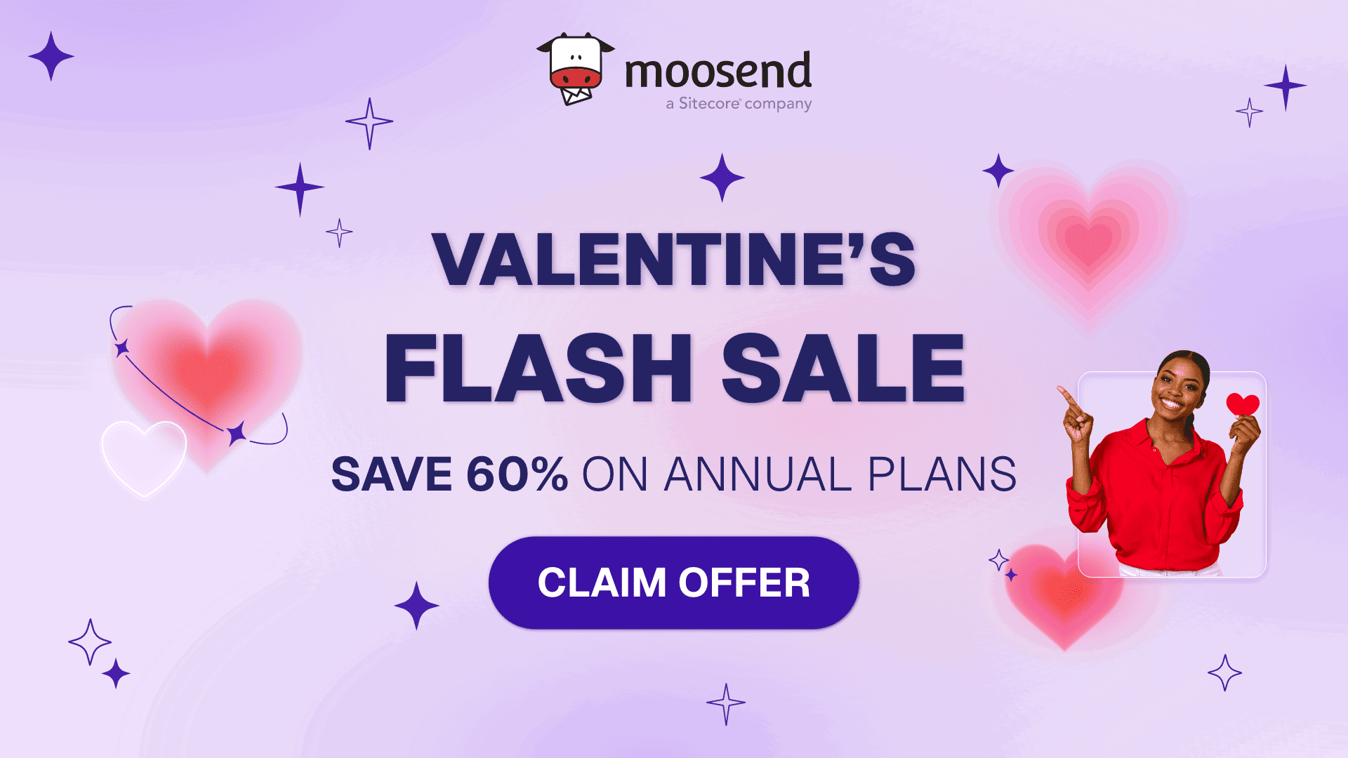 Moosend’s Valentine’s Flash Sale: Get 60% Off & Supercharge Your Email Marketing! 