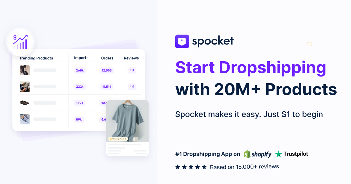 How to Start a Dropshipping Store in 60 Seconds Using Spocket’s AI Automation Tool