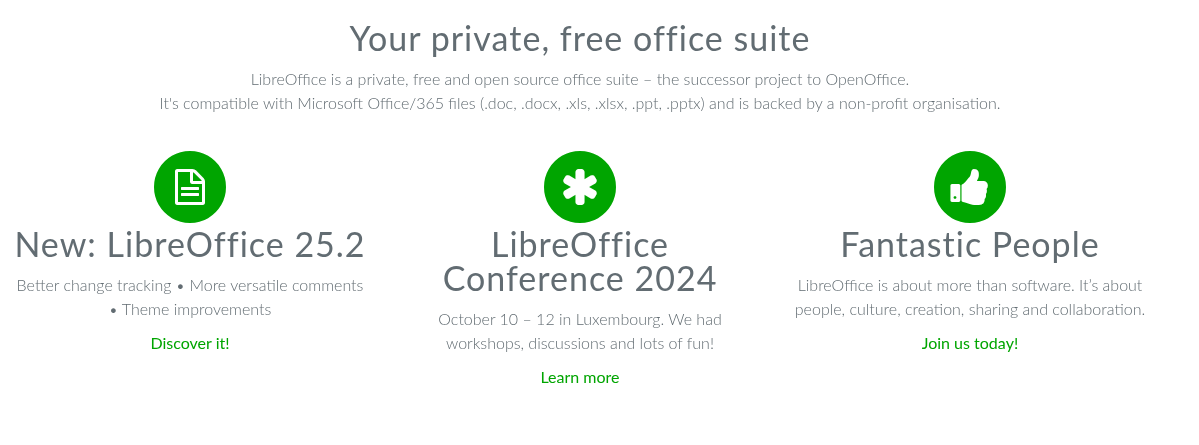 Click here to download LibreOffice 2025 