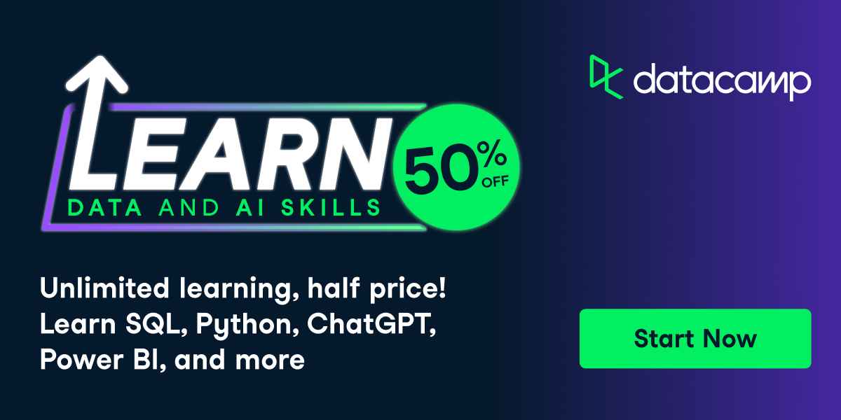 Master Data & AI Skills for Your Career — DataCamp’s 50% Off July Offer