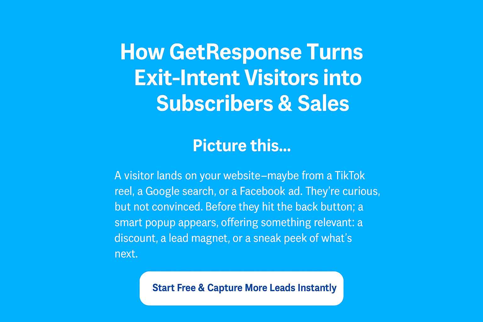 Discover how GetResponse turns leaving visitors into loyal subscribers—and automates your sales 24/7