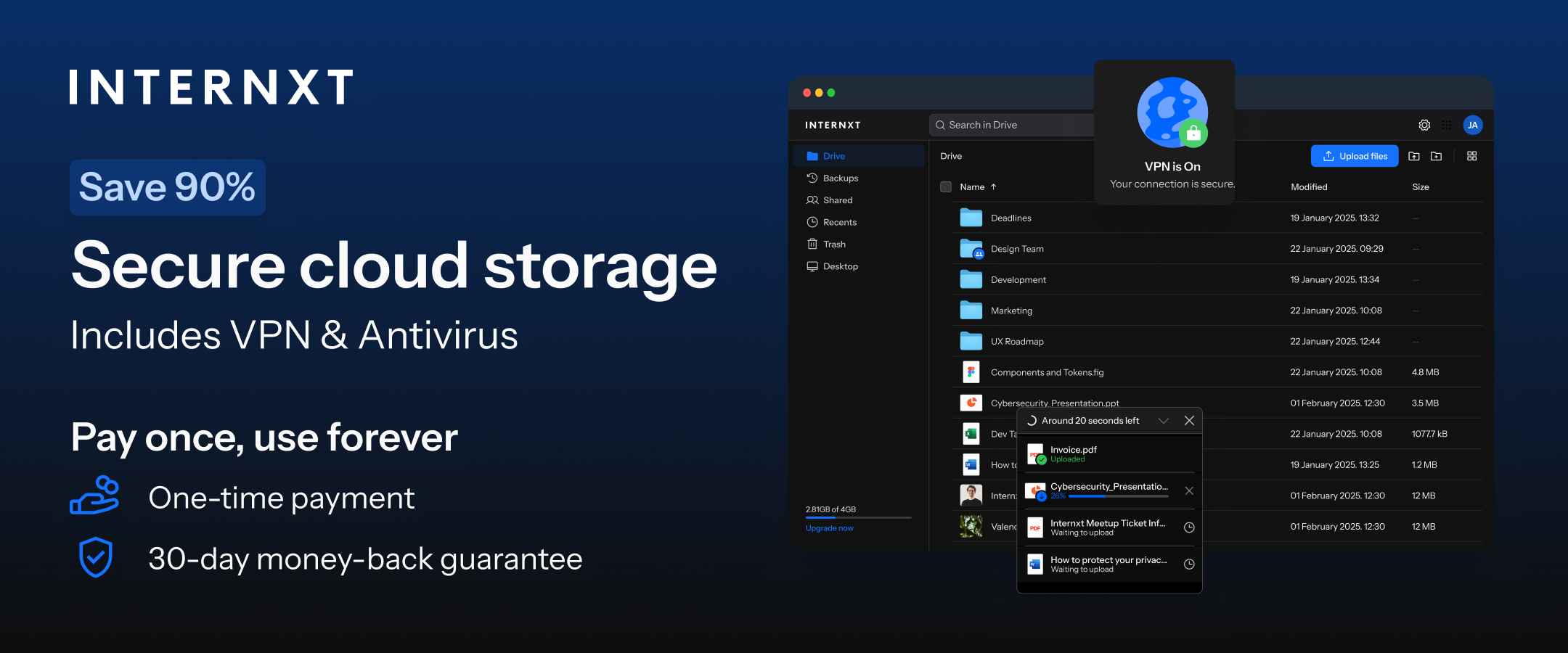 Internxt Secure Cloud Storage: Private by Default, Free as in Freedom (85% Off)