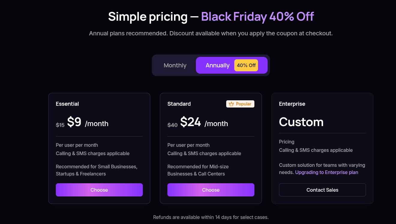 grab your 40% annual or 25% monthly discount now and future-proof your business communication